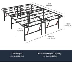 Full Size Foldable Metal Bed Frame