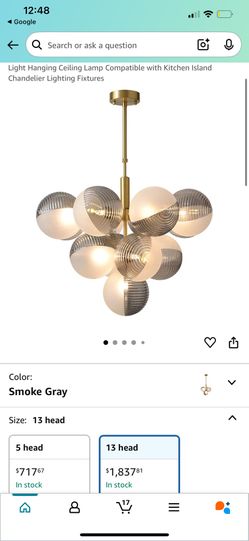 Large Glass Globe Ceiling Light Fixtures Semi Flush Mount Pendant Light Hanging Ceiling Lamp Compatible with Kitchen Island Chandelier Lighting Fixtur