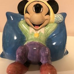 Limited 1996 Edition Micky Mouse Piggy Bank/Coin Glass