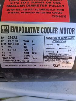 Motor para para evaporador cooler 1/3 -1/9