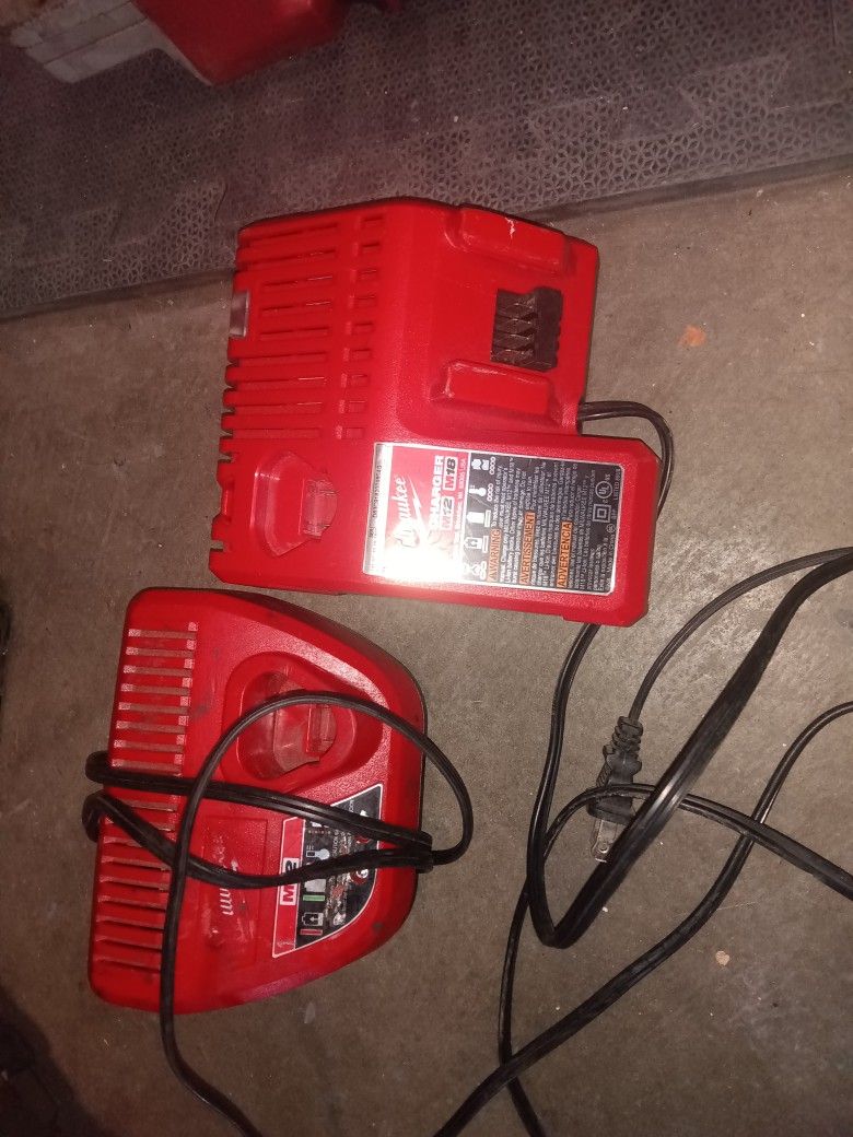 2 Milwaukee Battery Chargers