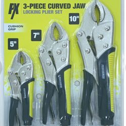 BRAND NEW PERFORMAX CURVED JAW LOCKING PLIERS SET LIFETIME WARRANTY - SIZES (5")(7")(10")