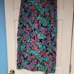 Women's Long Floral Print Skirt by Briggs New York - Size 14