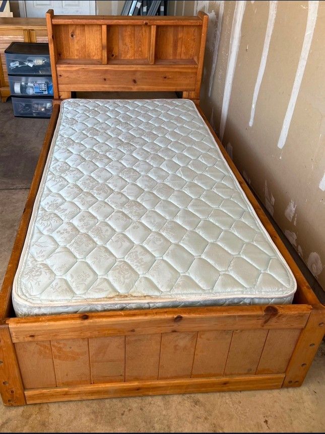 Twin Size Captains Bed ( No Mattress