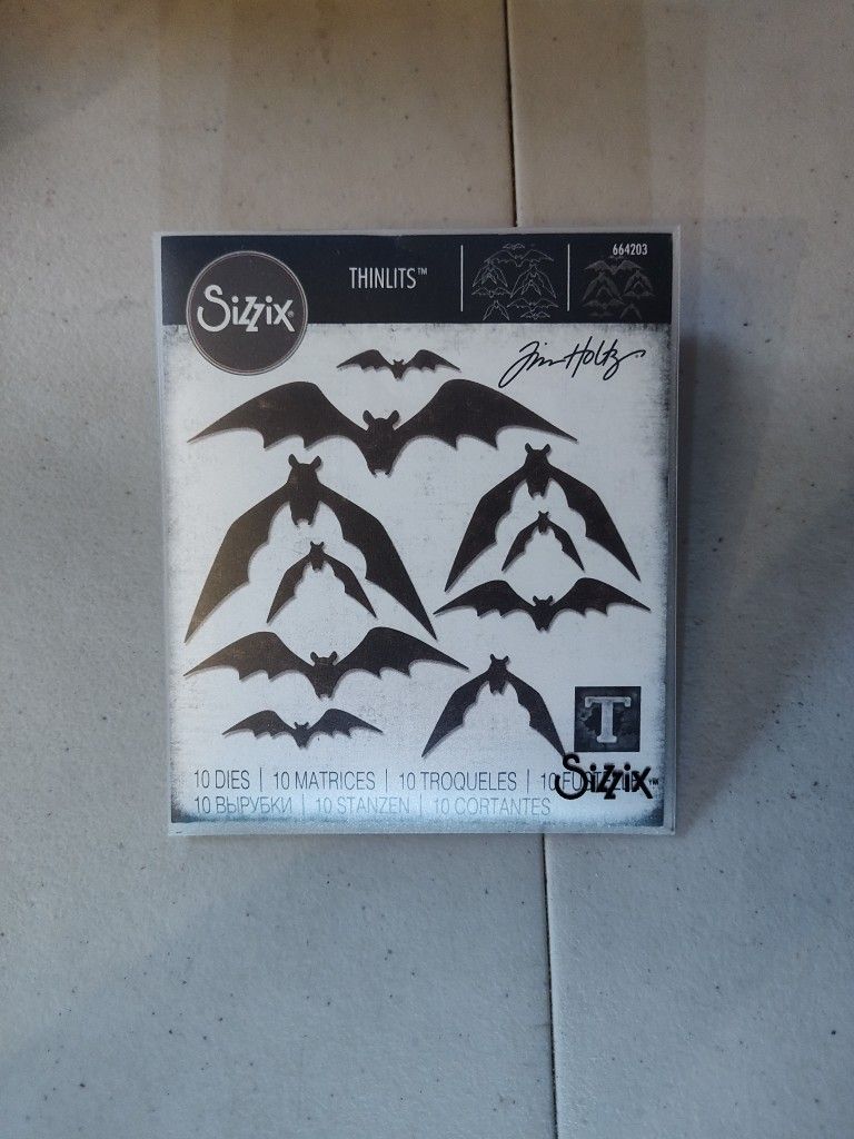 Tim Holtz Sizzix Alterations Thinlets Dies - Bat Crazy