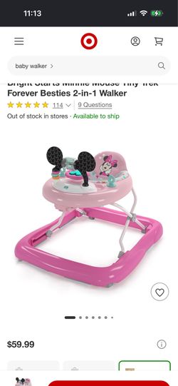 Minnie Mouse jumping activity and a Minnie Mouse walker