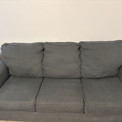 Blue 3 Seater Couch  Hideaway Bed 