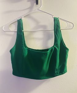 Princess Polly Green Cropped Top / Bralette 