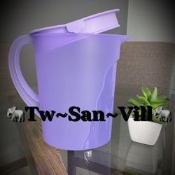 New Tupperware Beautiful Jumbo Expression Pitcher 1 Gallon 3.7L in Lilac Color
