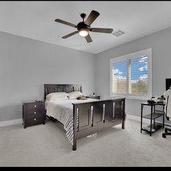 Wood Bedroom Set - Espresso/Black