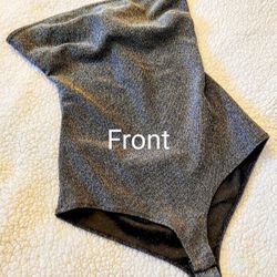 Women's Halter Black/Silver Body Suit (Size: Large)