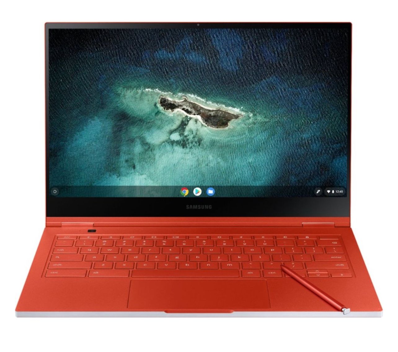 Samsung - Galaxy 13.3" 4K Ultra HD Touch-Screen Chromebook - Intel Core i5 - 8GB Memory - 256GB SSD - Fiesta Red