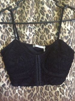 Lacey black crop top / bralette by HAVE