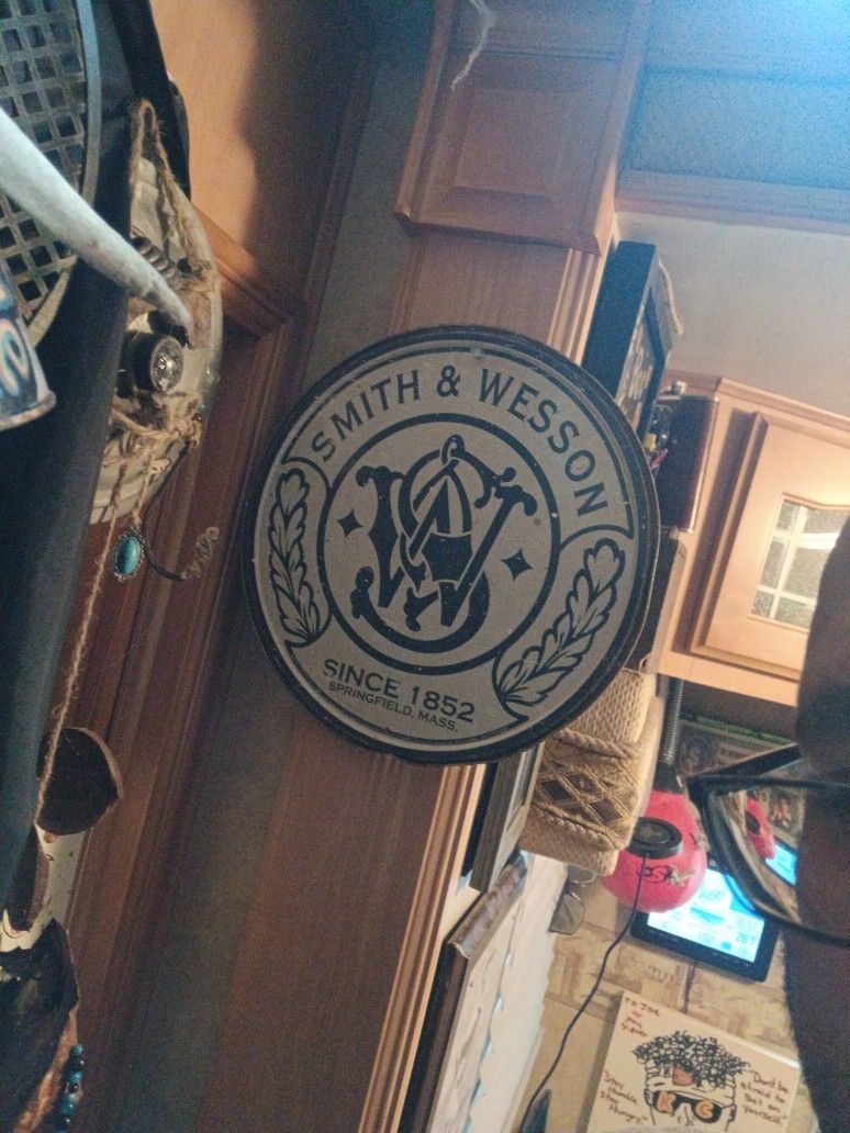 Smith And Wesson Gun Sign