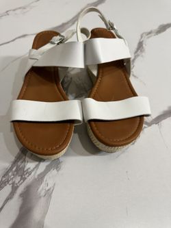 Madden Girl White Wedge Sandals SIZE 7.5