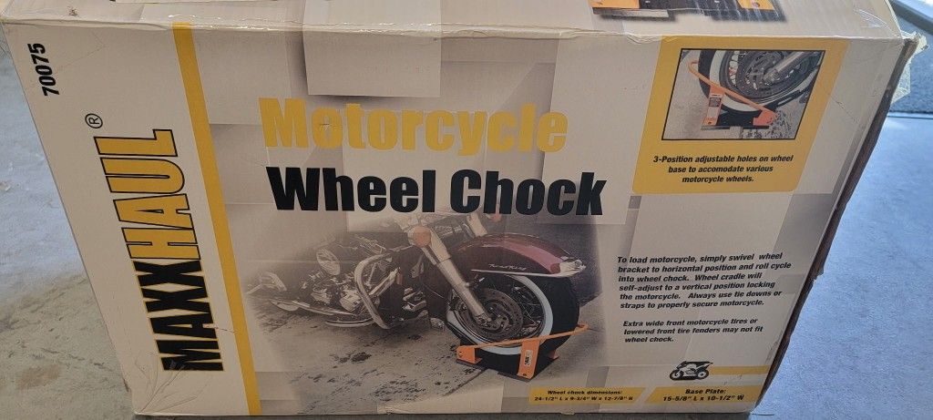 NIB Maxx Haul Motorcycle Wheel Chock