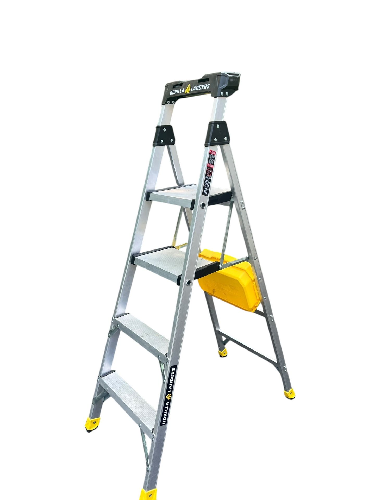 Gorilla Ladders 5.5 ft Dual Platform Ladder w/ Project Bucket – 300 lb, Boston Picked Up