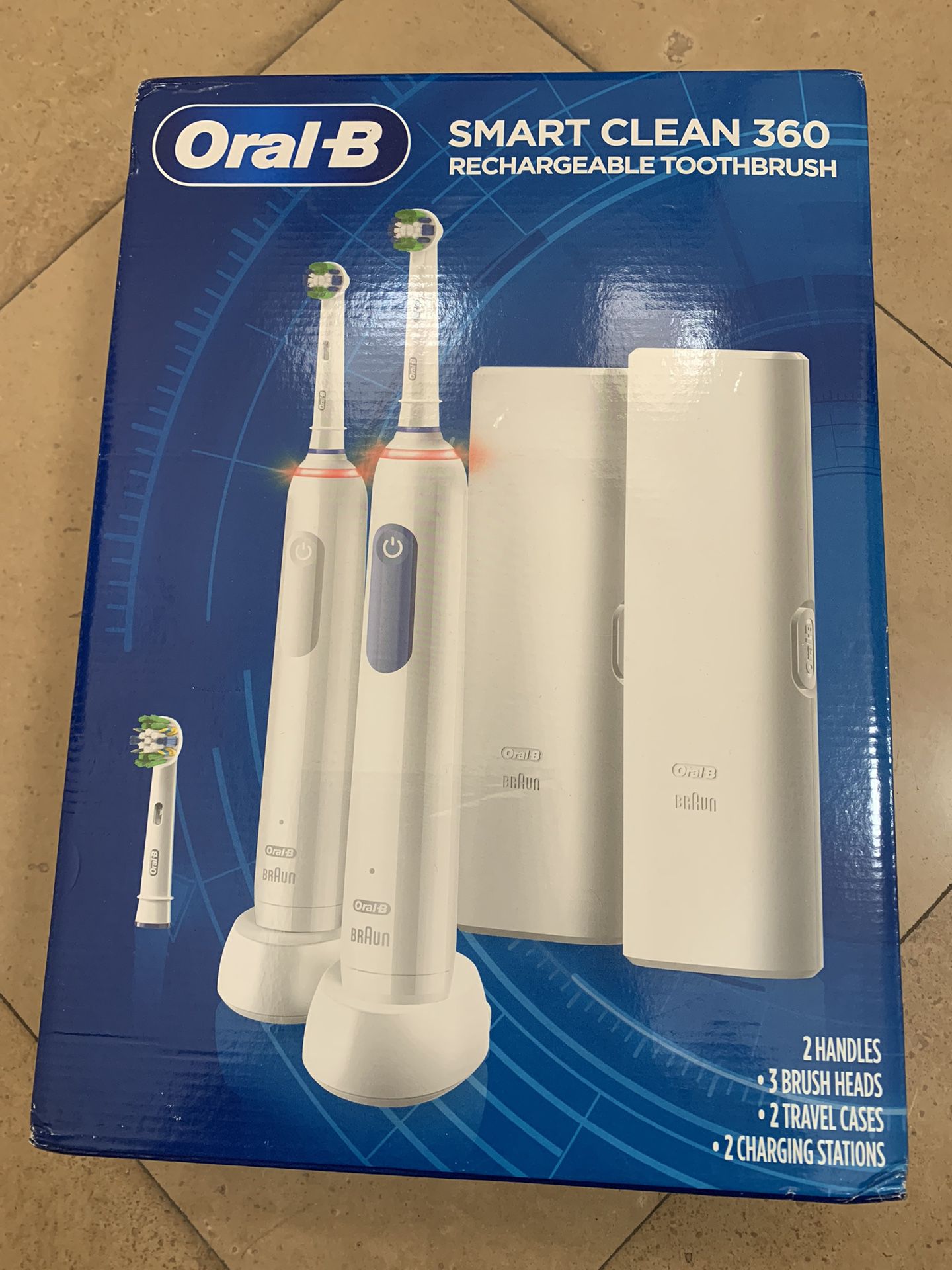 Power Toothbrush With 3 Extra Brushes New From A Gifts