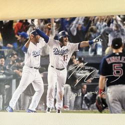 Max Muncy Signed World Series canvas