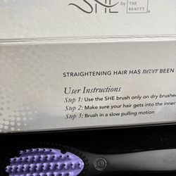 She By Beyond the Beauty Brush n’ Go Ceramic Straightening Brush