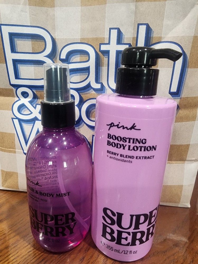 Pink Super Berry Body Mist And Lotion Set 