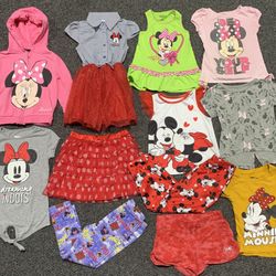 I love Minnie Mouse 12 piece girls 4T bundle - hoodie leggings tutu dress skirt shorts shirts pajama set 