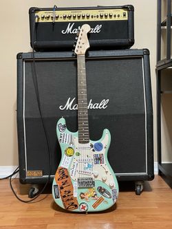 Seafoam Green Fender Squier Strat Electric Guitar