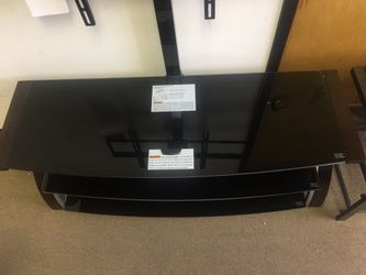 Black Glass Tv Stand and Mount $89