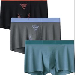 91% modal Men's Modal Boxer Briefs with Bulge Enhancement seamless underwear Massage Shorts boxer briefs for men pack(pls choose L or Xl size)