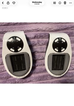 Plug-In Mini Space Heaters – Set of 2