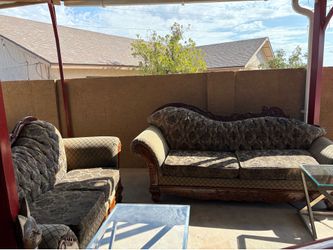 2 piece couch with tables