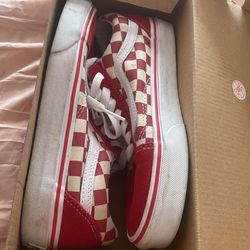 Red  Checkered Vans 