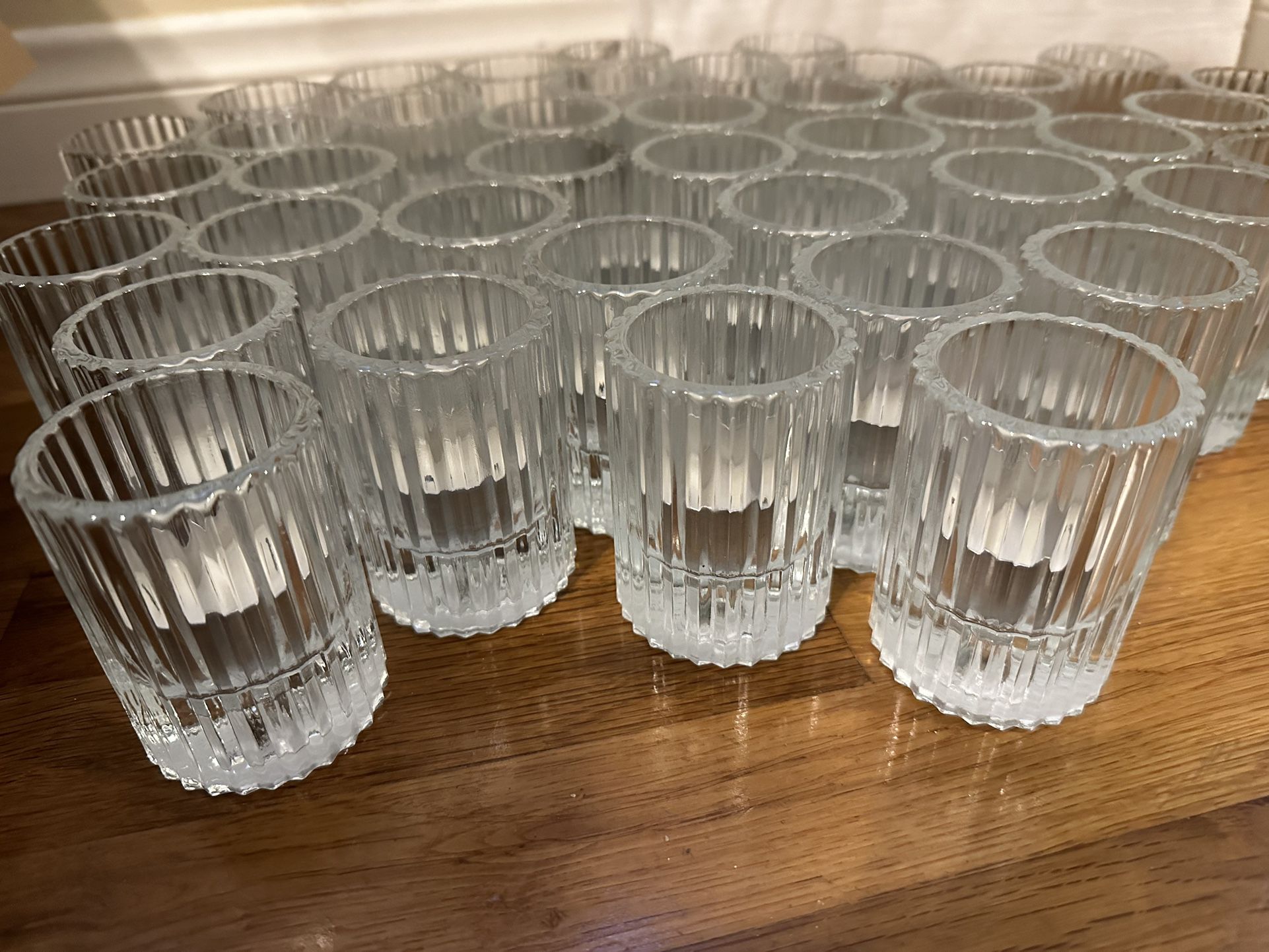 40 Glass Candle Holders for Votive Candles 