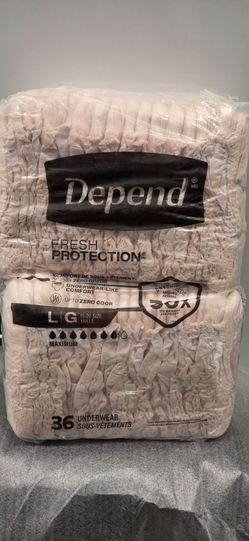 Depend Fresh Protection Underwear Large 36 Count