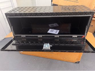 Underbody Truck Box, 48" x 17" x 18" Pickup Storage Box, Heavy Duty Aluminum Diamond Plate Tool Box with Lock and Keys, Waterproof Trailer Storage Box