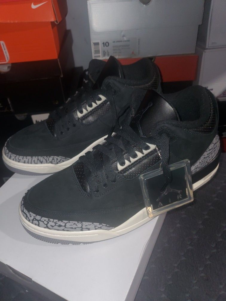 WMNS Air Jordan 3 Retro-OFF NOIR- Size 11(9.5 In Men's)