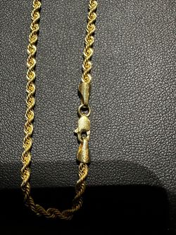 10kt Gold 2.5mm 26" Rope chain