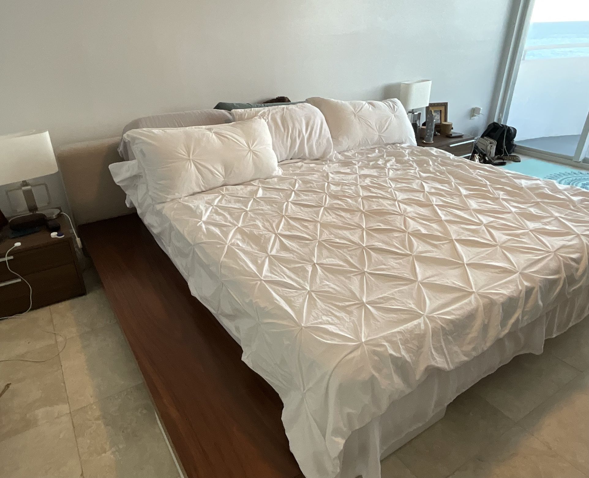 King Size Bed, Night Tables, Dresser