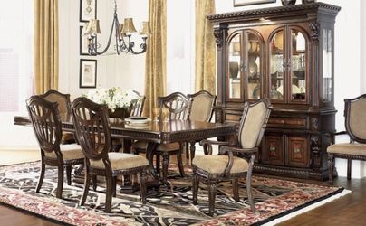 Dining room set Table with chairs and buffet