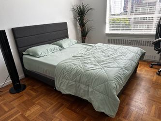 Novilla Bliss Queen Size Mattress, 12 Inch Gel Memory Foam Mattress Queen And  Allewie Queen Size Platform Bed Frame