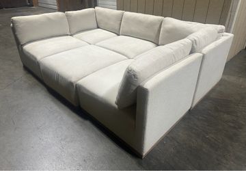 Henredon Murphy 6-Piece Modular Sectional + Ottoman – Beige