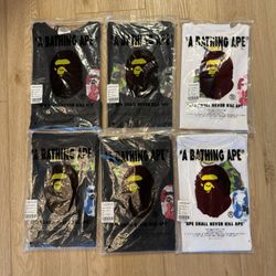 STUSSY X BAPE TEES
