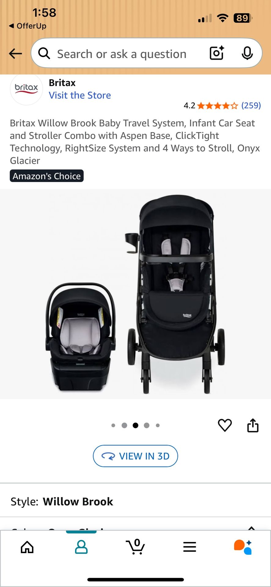 Britax travel System - Willow Brook