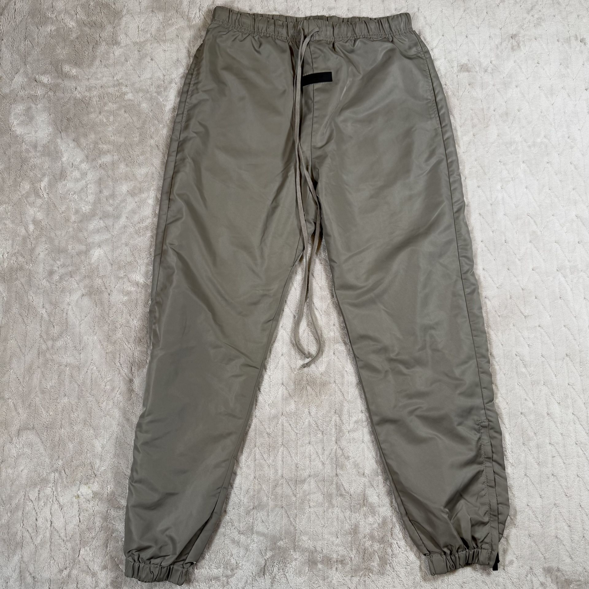 Fear Of God Essentials Men’s Nylon Track Pants Dessert Taupe Size M