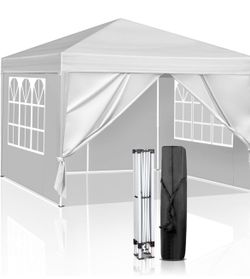 10x10 Pop Up Canopy Tent with Sidewalls, Outdoor Gazebo Canopy Tent, Patio Event Tents Outdoor Commercia