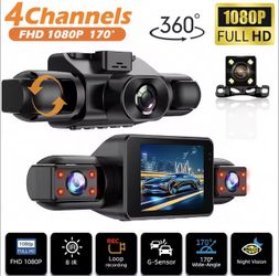 Brand new 4 Channel Dash Cam Car Video Recorder Black Box with Night Vision