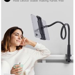 Soporte para tablet de cuello de cisne para cama, ajustable, flexible, soporte para tabletas, abrazadera en la mesa, compatible con iPad Air Mini, Gal