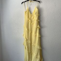 Pale Yellow Summer Dress -Mura Boutique