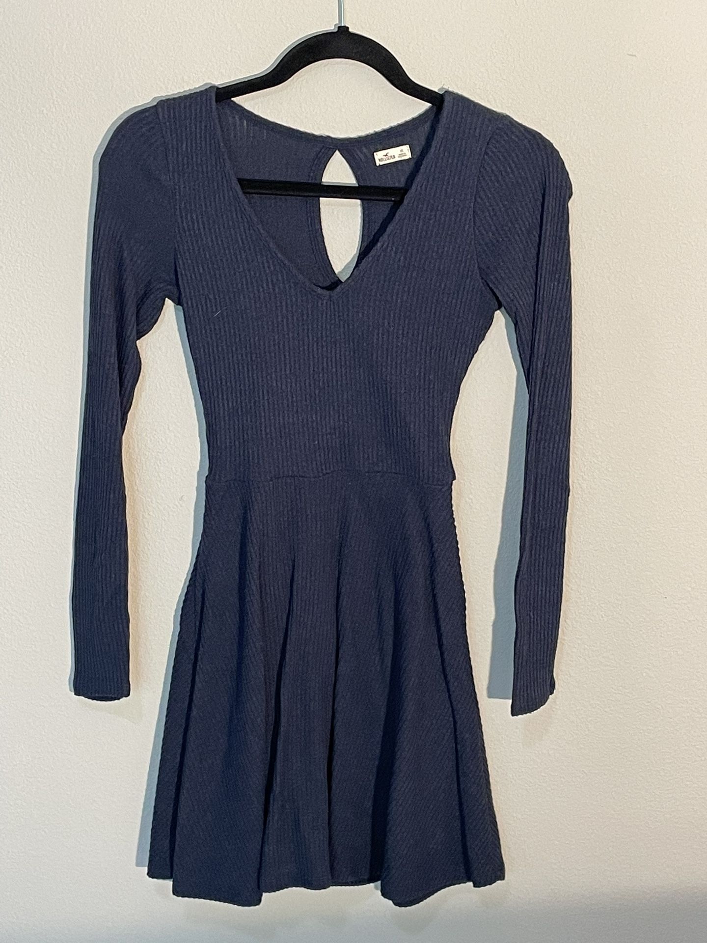 Dark Blue Hollister Keyhole Sweater Dress - Size XS