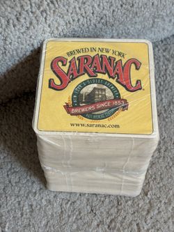 100 beer coasters sealed Matt Saranac Light